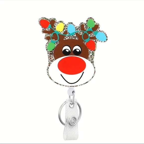 5/$25 Christmas Reindeer ID Holder NWT - Picture 1 of 2